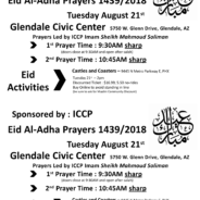 Eid Al-Adha Prayer 1439-2018